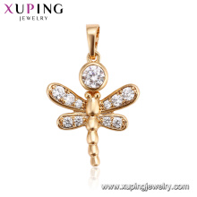33388 Xuping últimos diseños de joyería de oro personalizado abeja animal colgante joyería geométrica de lujo